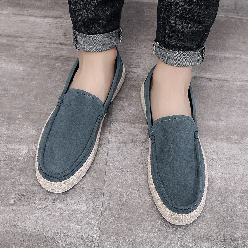 Casual Shoes for Men Fashion Men's Suede Loafers New Comfortable Soft Male Board Shoes Hard Wearing Men's Flats Chaussure Hommes 5
