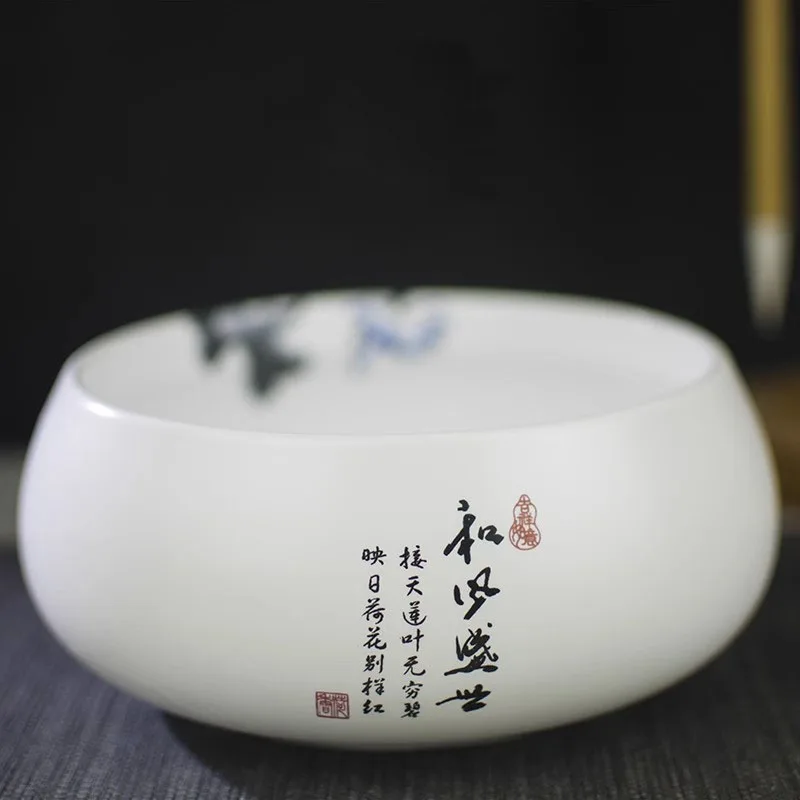 중국 세라믹 브러시 세탁기 - 서예 잉크 청소 그릇, 전통 회화 미술 용품 ??책상 장식