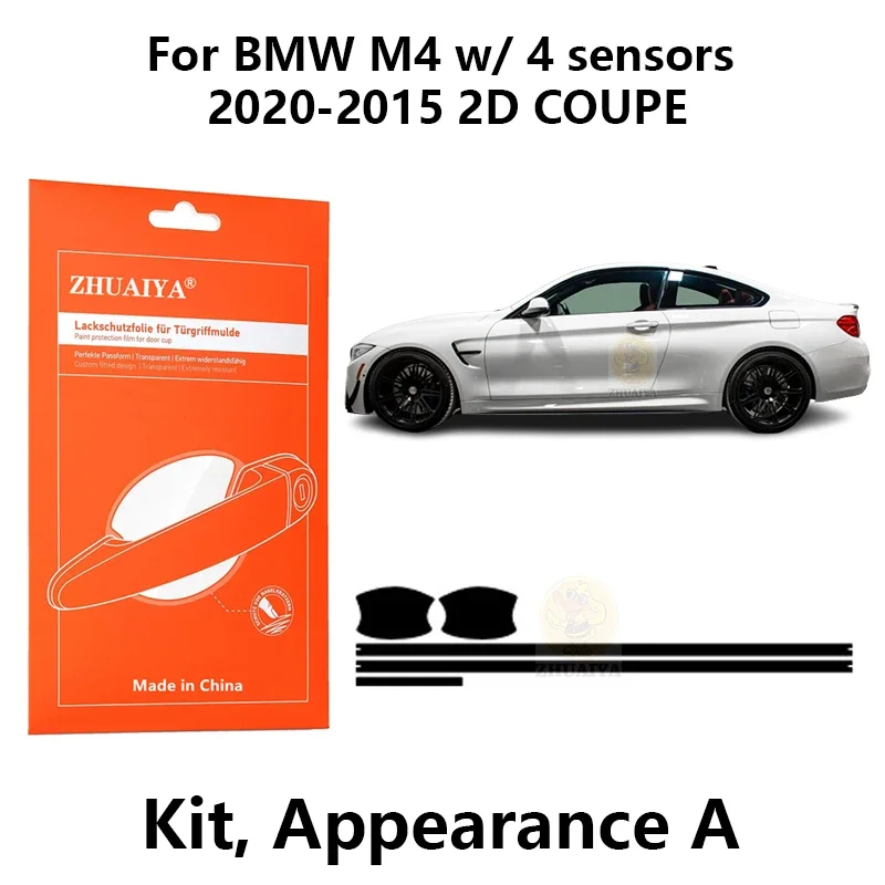 

Защитная пленка ZHUAIYA для красок дверной ручки, ТПУ PPF для BMWM4 w/4 датчика 2020-2015 2D COUPE, автомобильные аксессуары