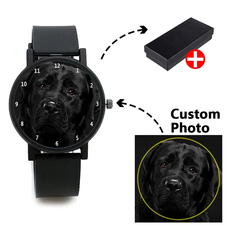 Quartz Watch Dial Personalized Photo Print Couple Watch for Men and Women Birthday Gift