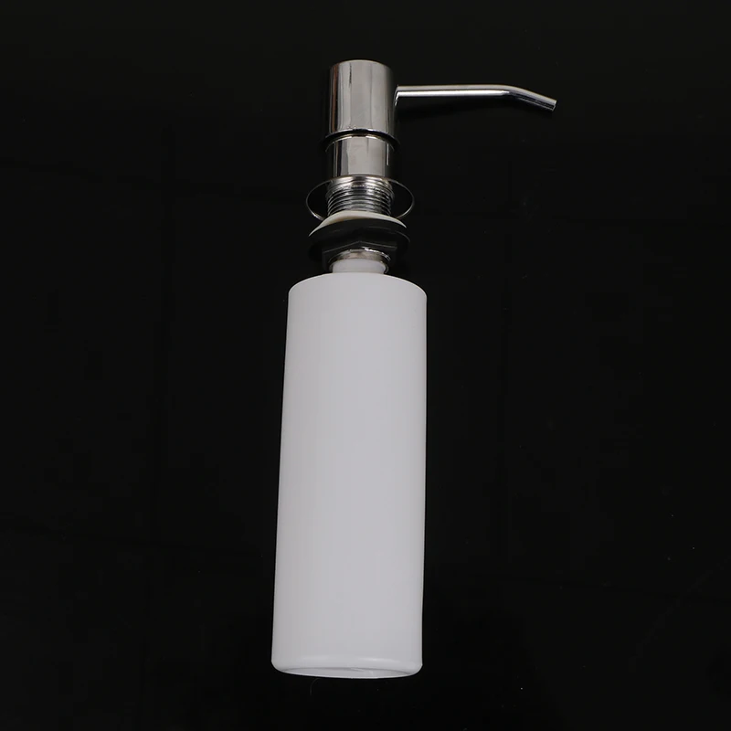 Kitchen Sink Soap Dispenser 300ml Detergent Liquid Lotion Dispensers Hand Press Type Stainless Steel Head