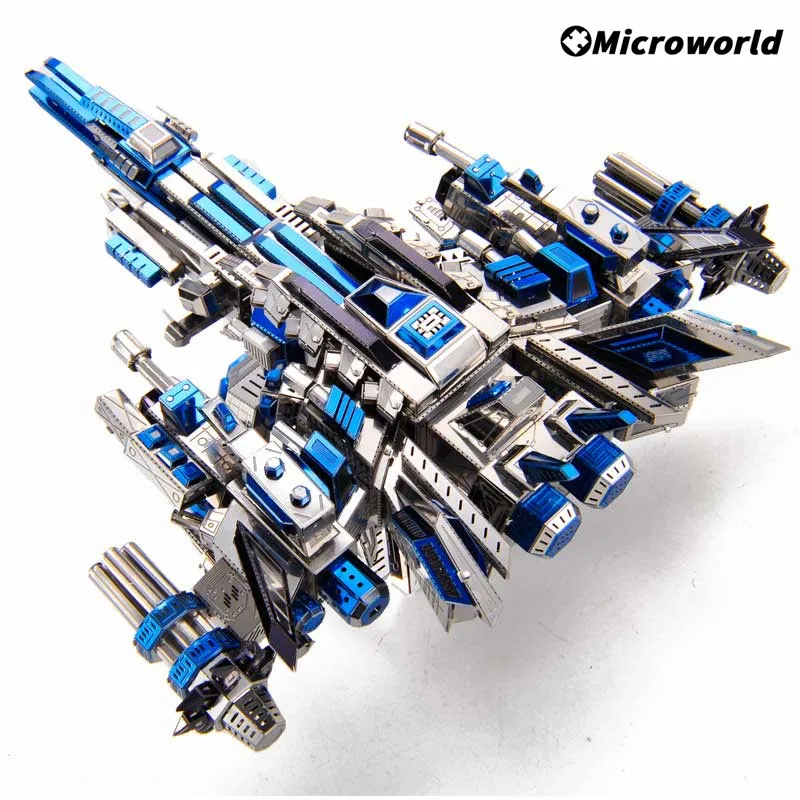 Microworld 3D Metal Jigsaws Puzzles Spaceship Warship Kits DIY Modern Assemble Toys Birthday Gift for child 350 Pieces Puzzle 3