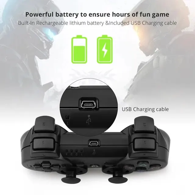 Controller for Sony PS3 Super Slim PC Joystick Gamepad for Play Station 3 Wireless Bluetooth Joy Pad 6 Axis Gyro Dual Vibration 2 Controller for Sony PS3 Super Slim PC Joystick Gamepad for Play Station 3 Wireless Bluetooth Joy Pad 6 Axis Gyro Dual Vibration 2