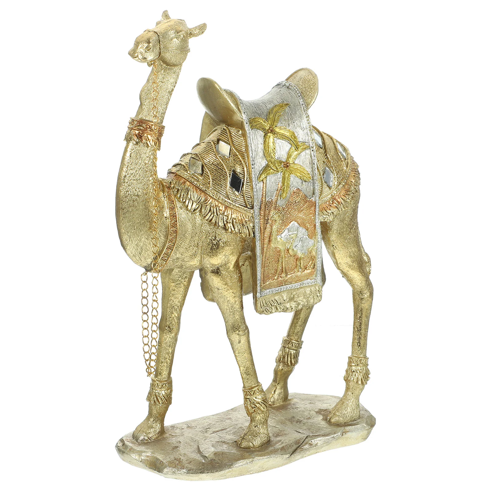 

Brass Camel Figurine Wild Life Animal Statues Desert Camel Decor Ornament Standing Camel Saddle Blanket Home Decorations