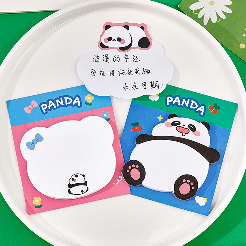 

Self-Adhesive Lytwtw's Cartoon Adhesive Cute Kawaii Panda Notes Notepad Memo Pad Office School Supplies Stationery Sticker