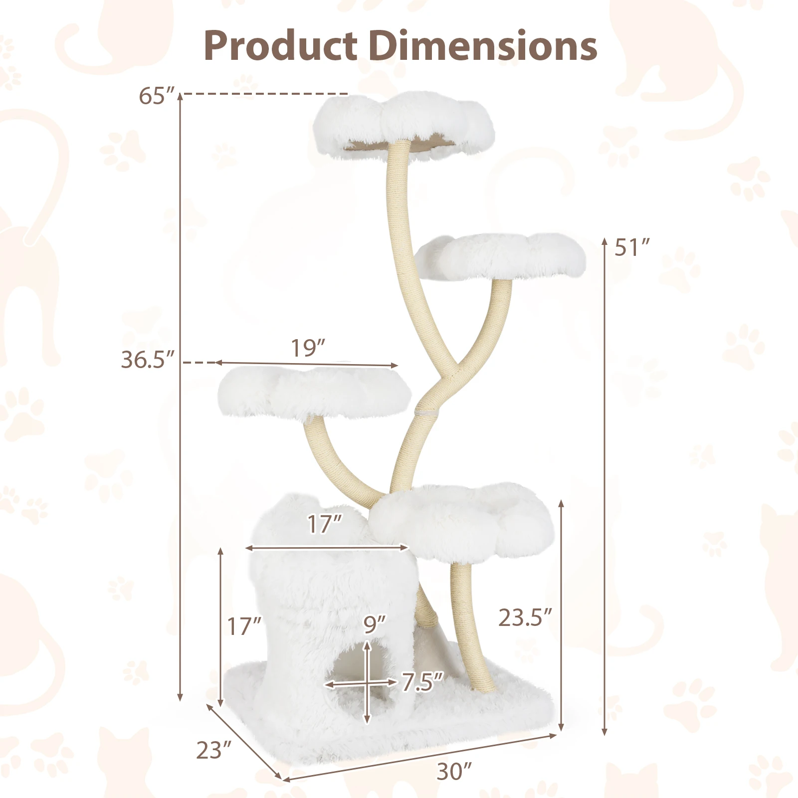 Freestanding Flower Platform Cat Tower 5