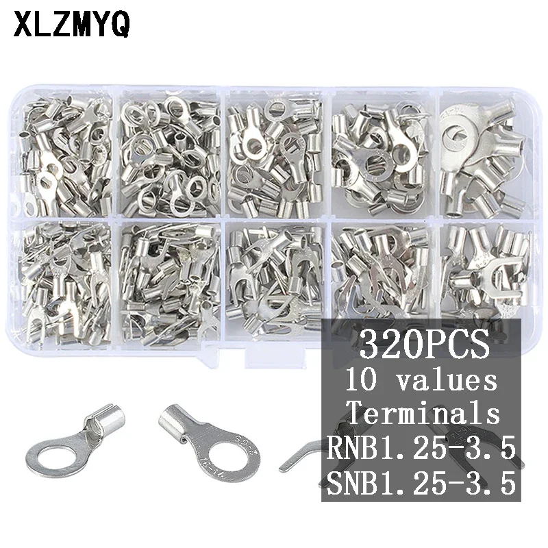 Wire Connectors 320Pcs/Box 10 In 1 Brass Terminals