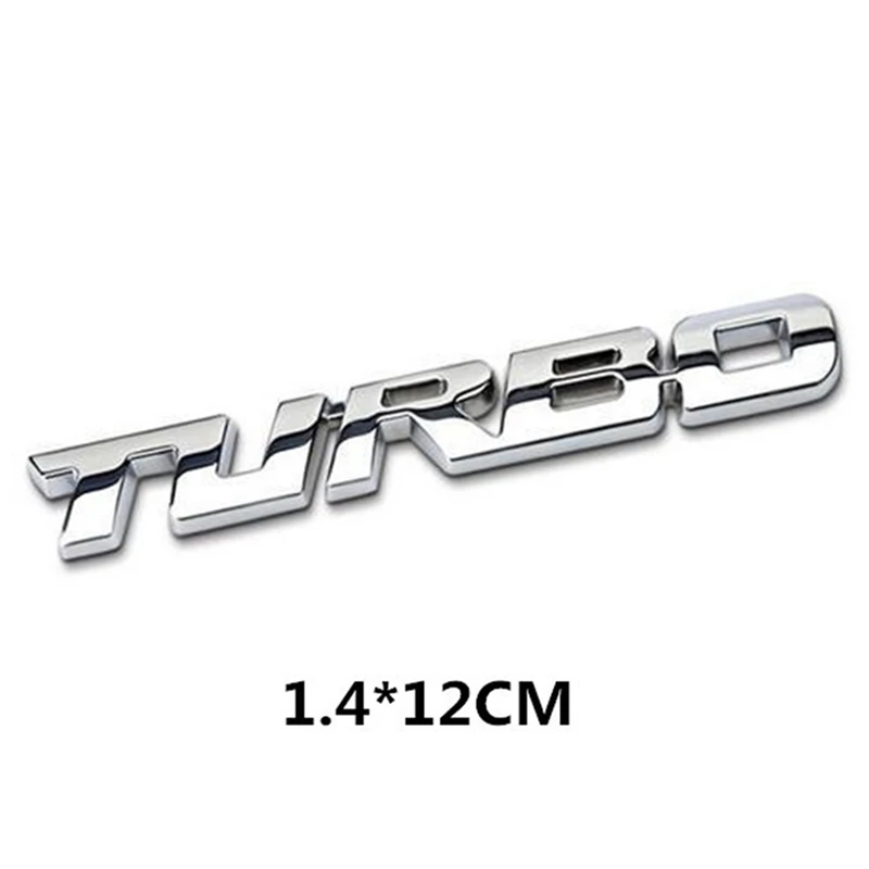 

Car 3D Metal Chrome Zinc Alloy Modified Turbocharged Turbo Metal Sticker Car Styling Auto Turbo 3D Emblem Badge Sticker