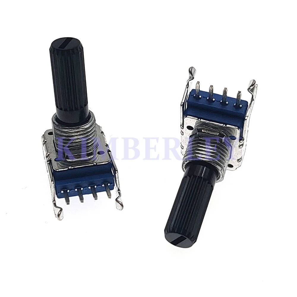 RK11 타입 수평 싱글 4 핀 전위차계 B50K, 중간점 B503 볼륨 컨트롤 앰프 조정 샤프트, 20mm, 2 피스