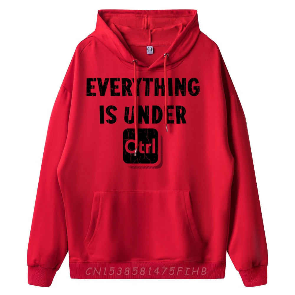 Everything Is Under Control Fun Computer Programmer Graphic Cute Oversized Hoodies Men Halloween Camisetas Hombre Aesthetic