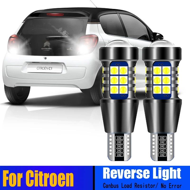 2 шт. светодиодные лампы W16W T15 921 Canbus для фар заднего хода Citroen C4 3 Grand Picasso Cactus C5 Aircross