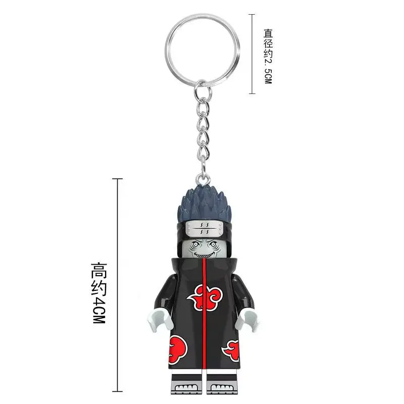 6style Schöner handgefertigter 3D-Cartoon-Naruto-Anime-Schlüsselanhänger, niedliche Mini-Bewegungsfiguren, Kopfmontage-Schlüsselanhänger, Geschenk – Detail 6