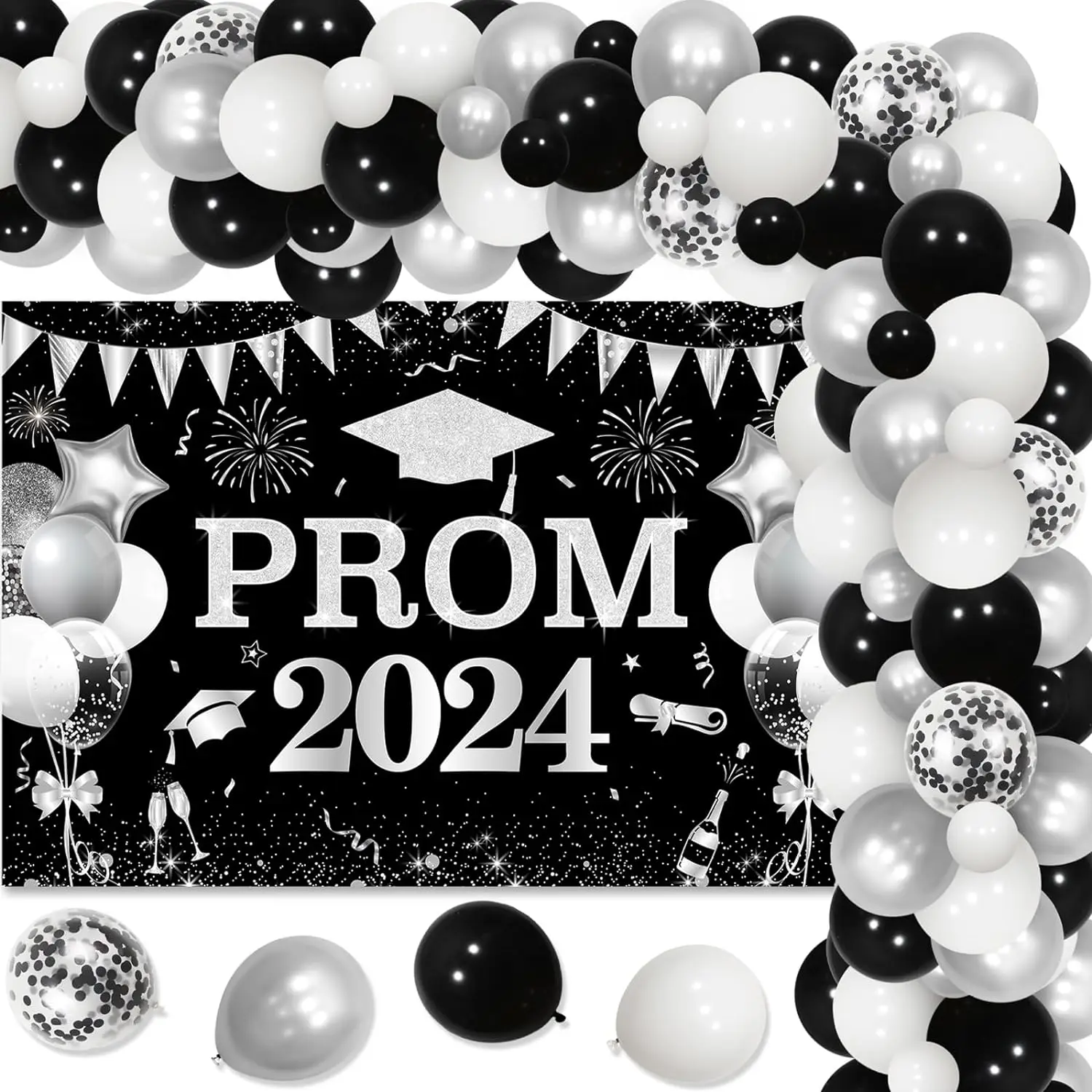 

Prom Graduation Balloon Garland Kit, Prom Decorations, Party, Class of 2021, High School Congrats Grad Graduation