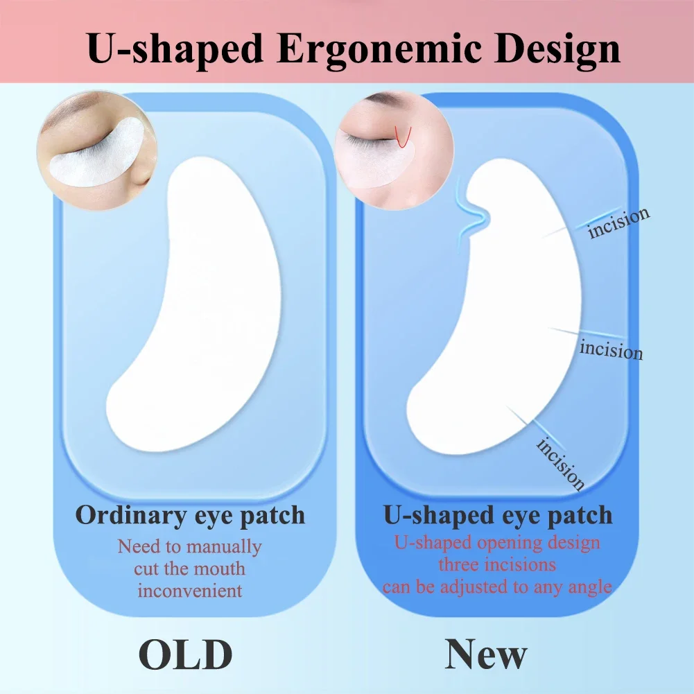 Description Picture 5 of item50/100pairs U ShapeEyelash Pads Grafted Gel Patches Under Eye Pads for Eyelash Extension Tips Sticker Makeup Tools