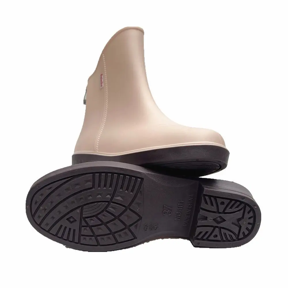 New Women Fashion Mid-calf Rain Boots Waterproof Female Fashion Slip-on Rainboots Non-slip Waterproof Water Shoes Wellies Boots