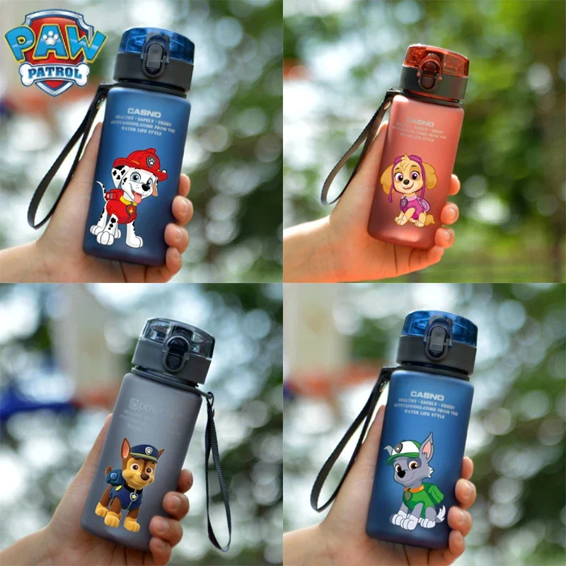 Paw Patrol Cartoon Straw Mugs Kids Matte Sports Anime Bottles Little Water Cup 400Ml Outdoor Portable Kids Cup For School