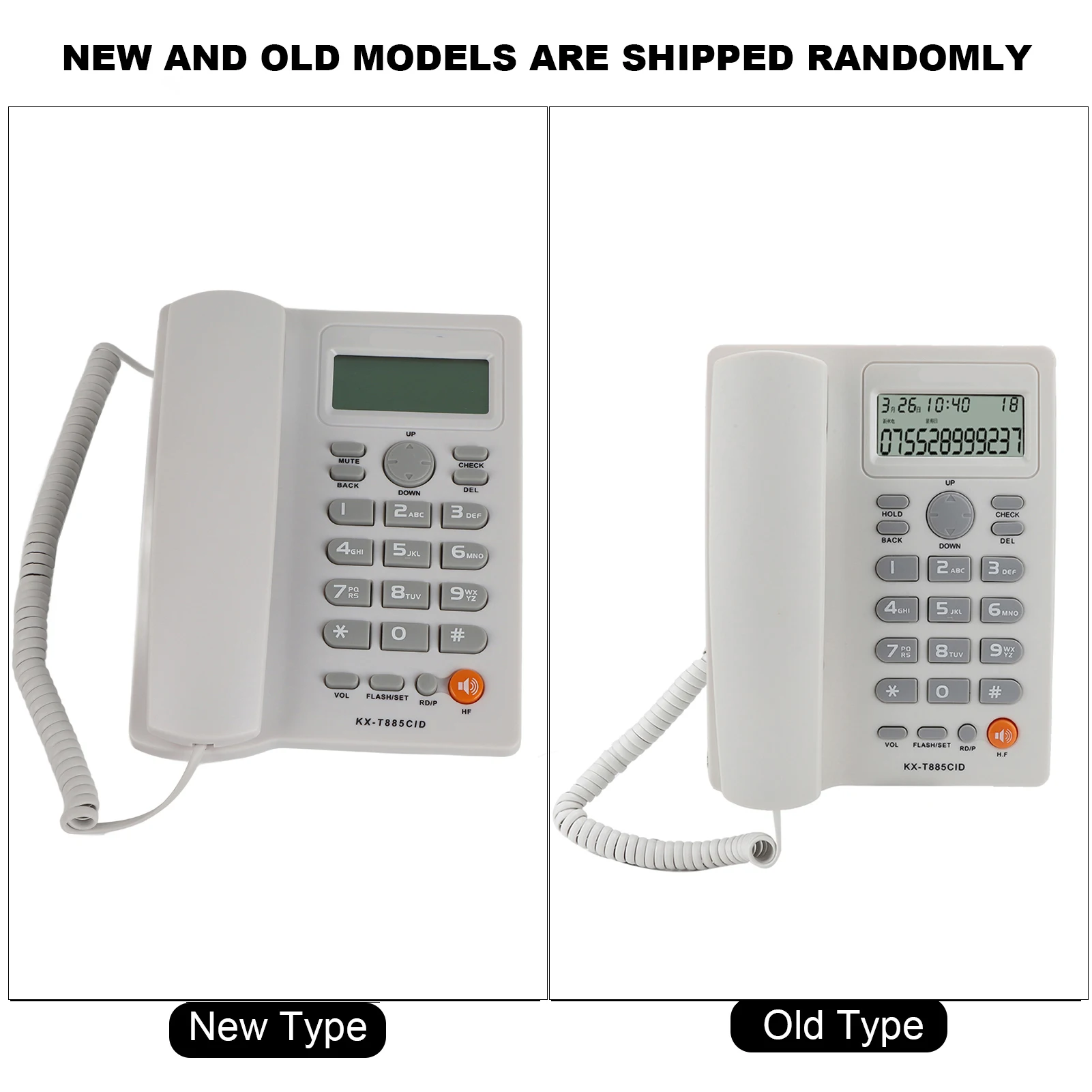 Description Picture 4 of itemCaller ID Telephone Desktop Corded Landline Phone Support Handsfree Calling Pause Hold Mute Function for Home Hotel Office