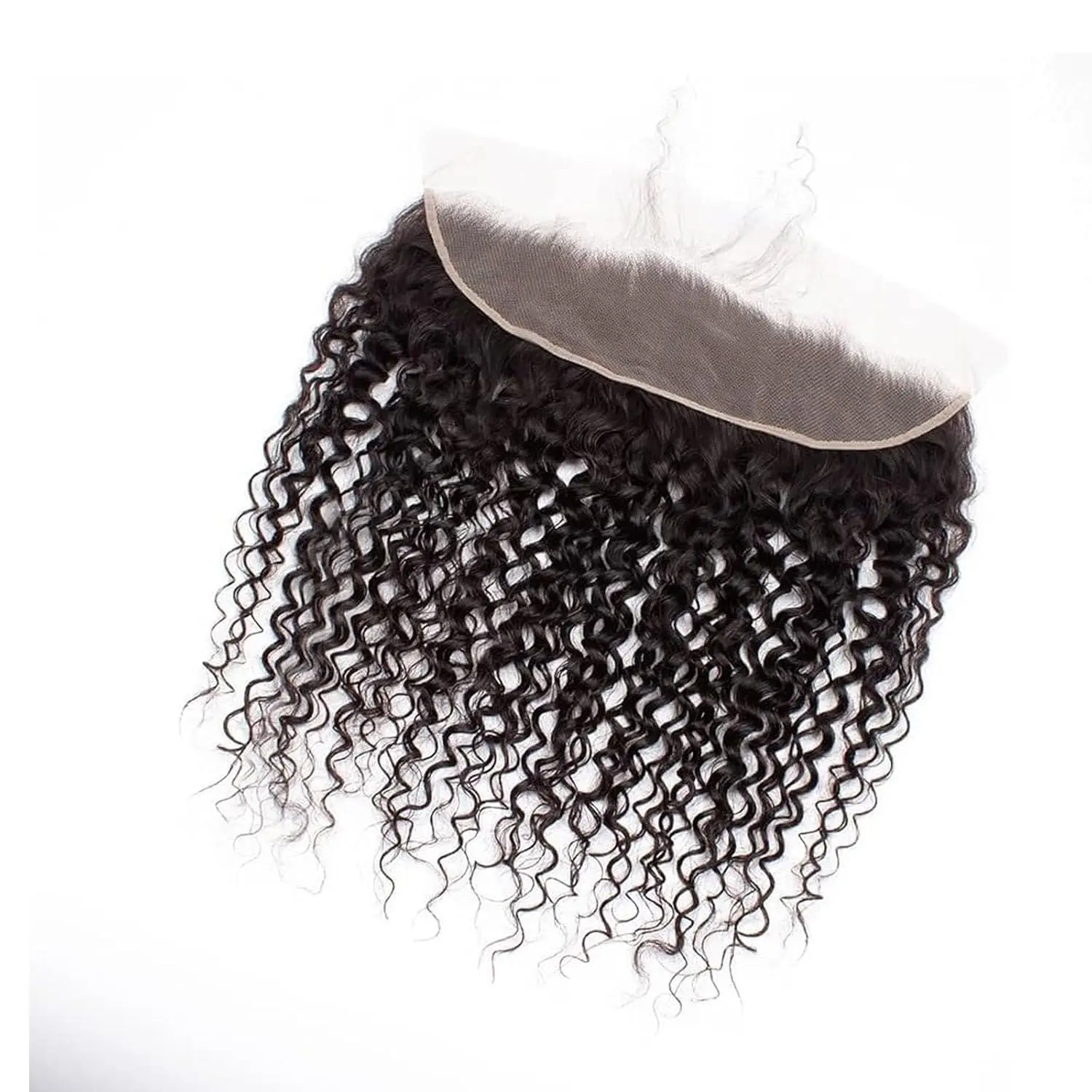 Curly Frontal Closure 13x4 Ear to Ear Transparent Lace Frontal Kinky Curly Brazilian Virgin Human Hair Pre Plucked