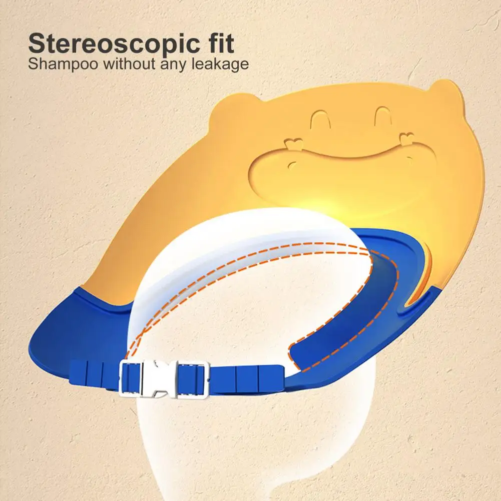 Baby Shampoo Hat Widen Adjustable Comfortable Waterproof Silicone Ear Children's Shampoo Hat Baby Products