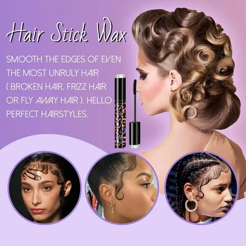 Hair Wax Stick,Hair Wax Stick for Flyaways,Slick Stick for Hair Non-greasy  Styli