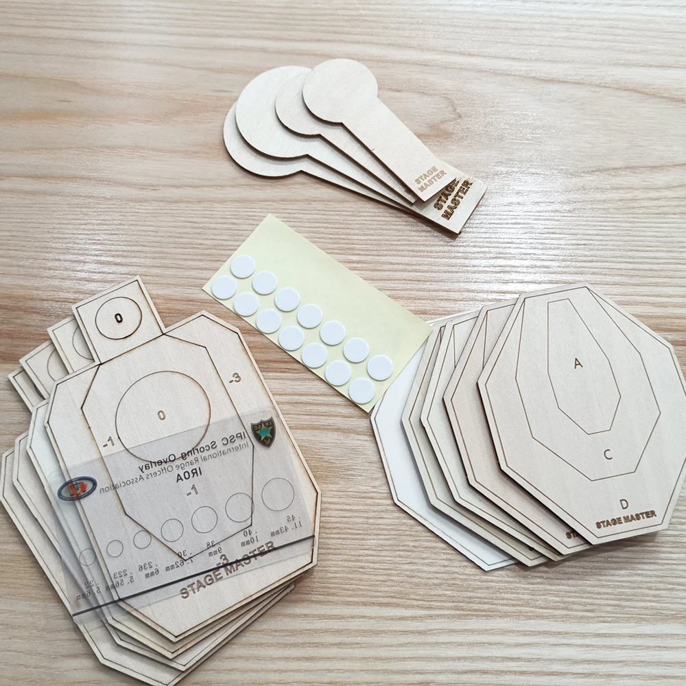 IPSC/IDPA Dry Fire Target Set Shooting Targets Long-Distance Simulation Mini Target Suitable for Rubber Guns and Laser Guns