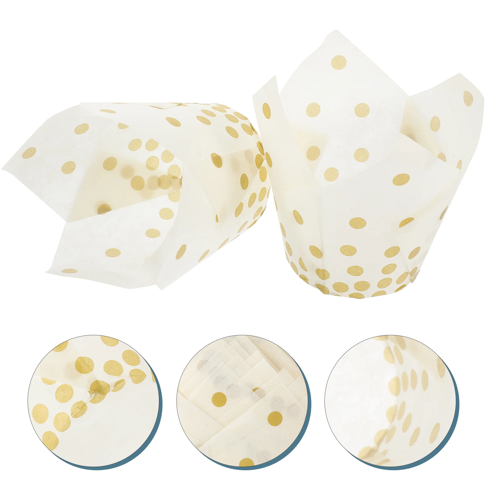 

50 Pcs Cake Cups Tulips Cupcake Baking Paper Liners Holder Wedding Muffin Holders Case