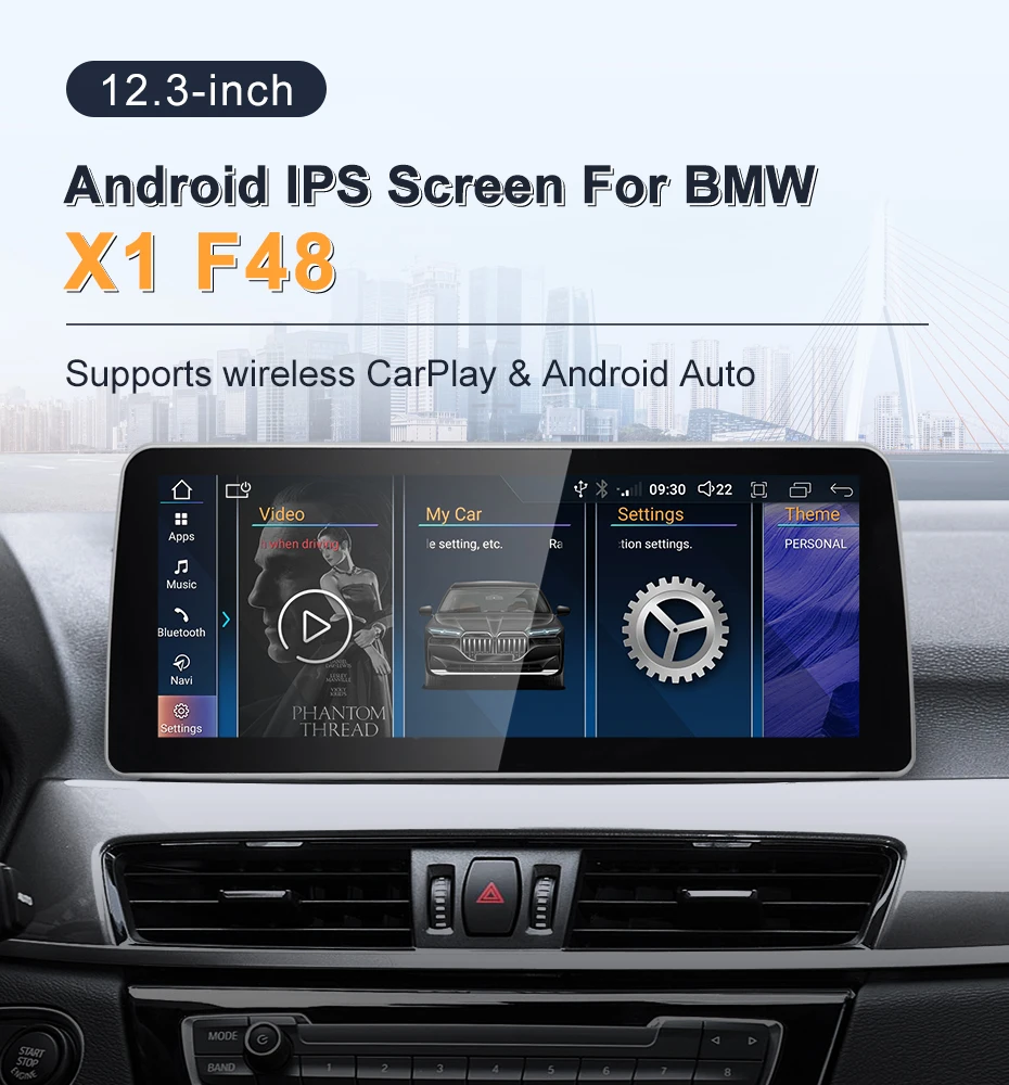 New ID6 ID7 ID8 UI 12.3 Android System Wireless Carplay AUTO For BMW X1 F48 2016