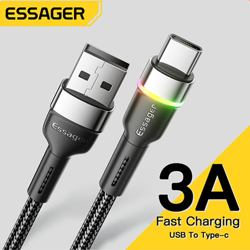 USB Type C Cable 3A Fast Charger For Xiaomi Huawei Redmi Mate Samsung