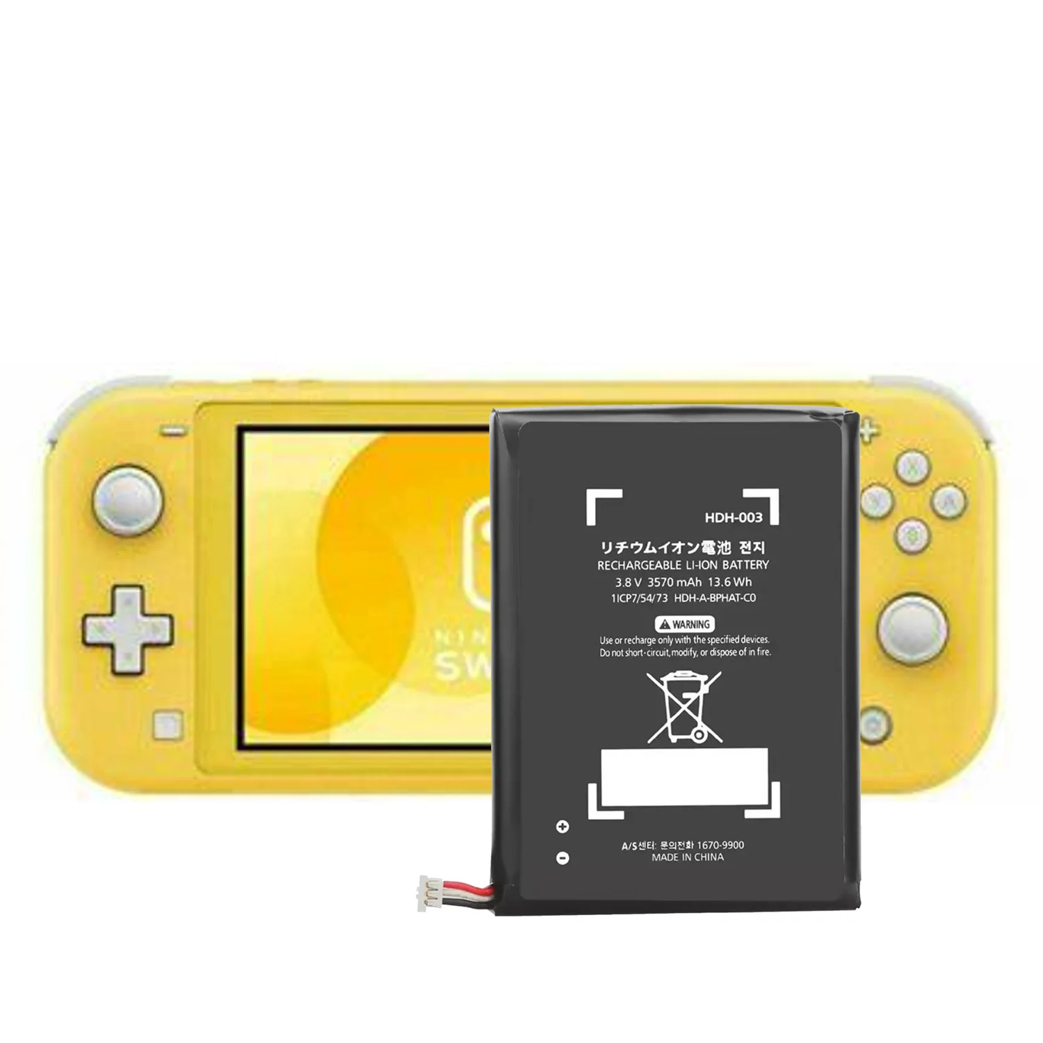 3570mAh battery HDH-003 For Nintendo Switch Lite Game Player polymer Li-ion Batteries HDH003 NS Lite Akku 5 hours working time