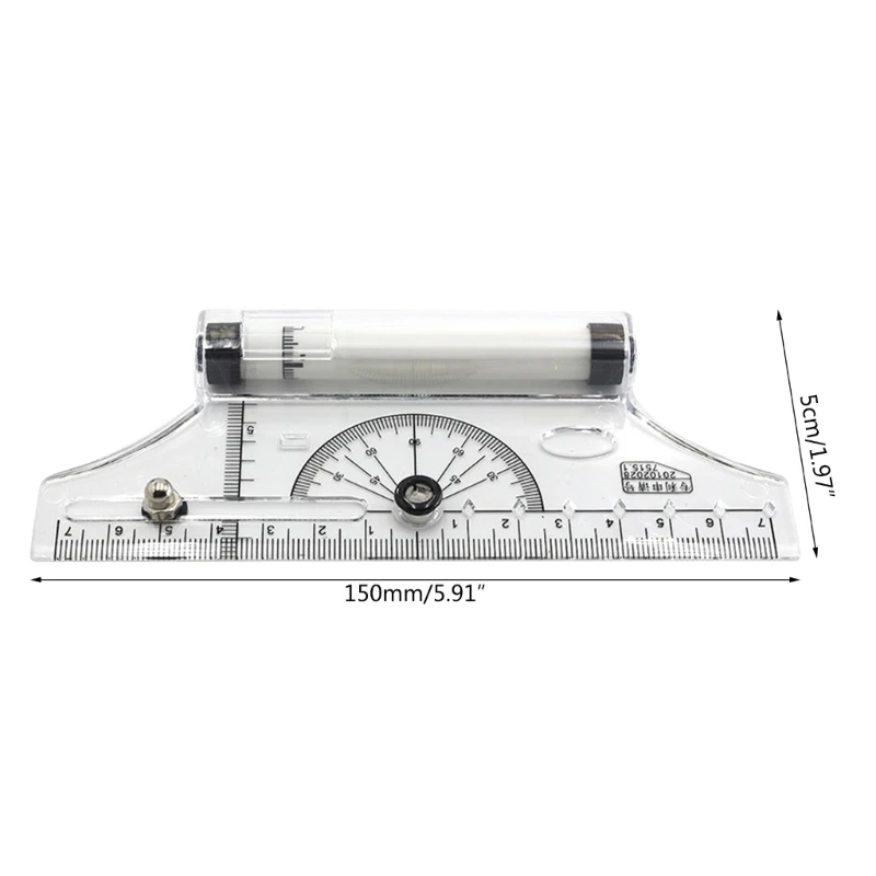 Portable Universal Multi-purpose Rolling Ruler Drawing Parallel Compass-Ruler School Stationery Protractor Curve Ruller