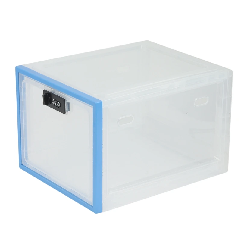 

Refrigerator Food Transparent Storage Box With Password Lock Medicine Box Mobile Phone Tablet Password Box