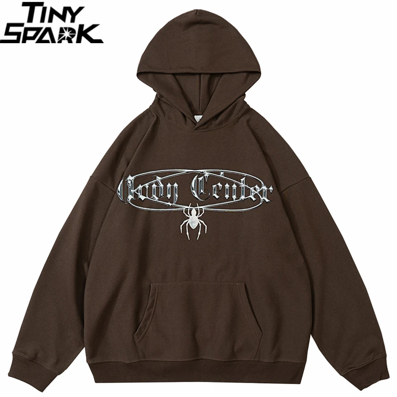 2025 Hip Hop Streetwear Bluza z kapturem Cross Spider