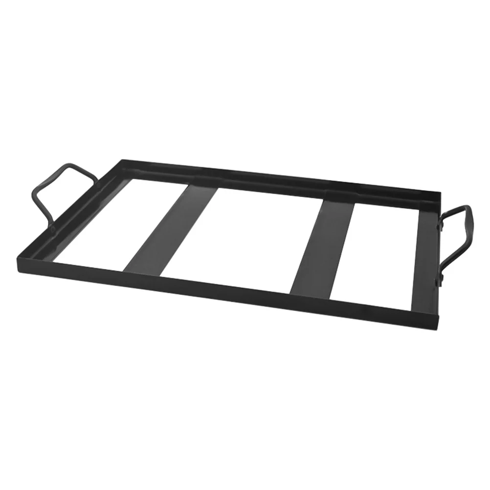 

Salt Shelf Food Tray Barbecue Tool Rack Grill Block Roasting Plate Iron Enamel Supply Man