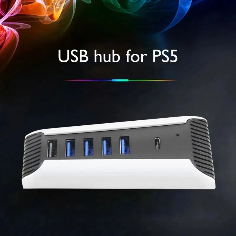 

Multi Ports USB Hub Support multiple devices for PS5 1 to 5 USB3.0 Console Import Splitter Expander Adapter Digital Edition