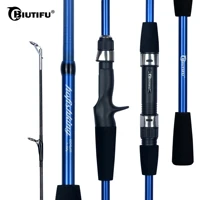 BIUTIFU Baitcasting Spinning Mini Fishing Rod 4/5 Section 1.8/2.1mTravel Carbon Casting Weight 5-20g Fast Ultralight Lure Pole