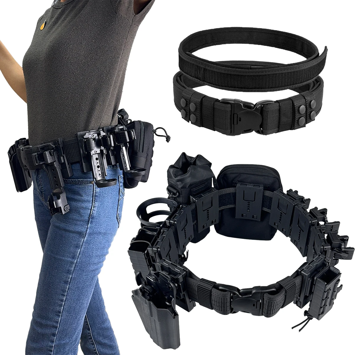 8Pcs Tactical Quick-Release Belt Set