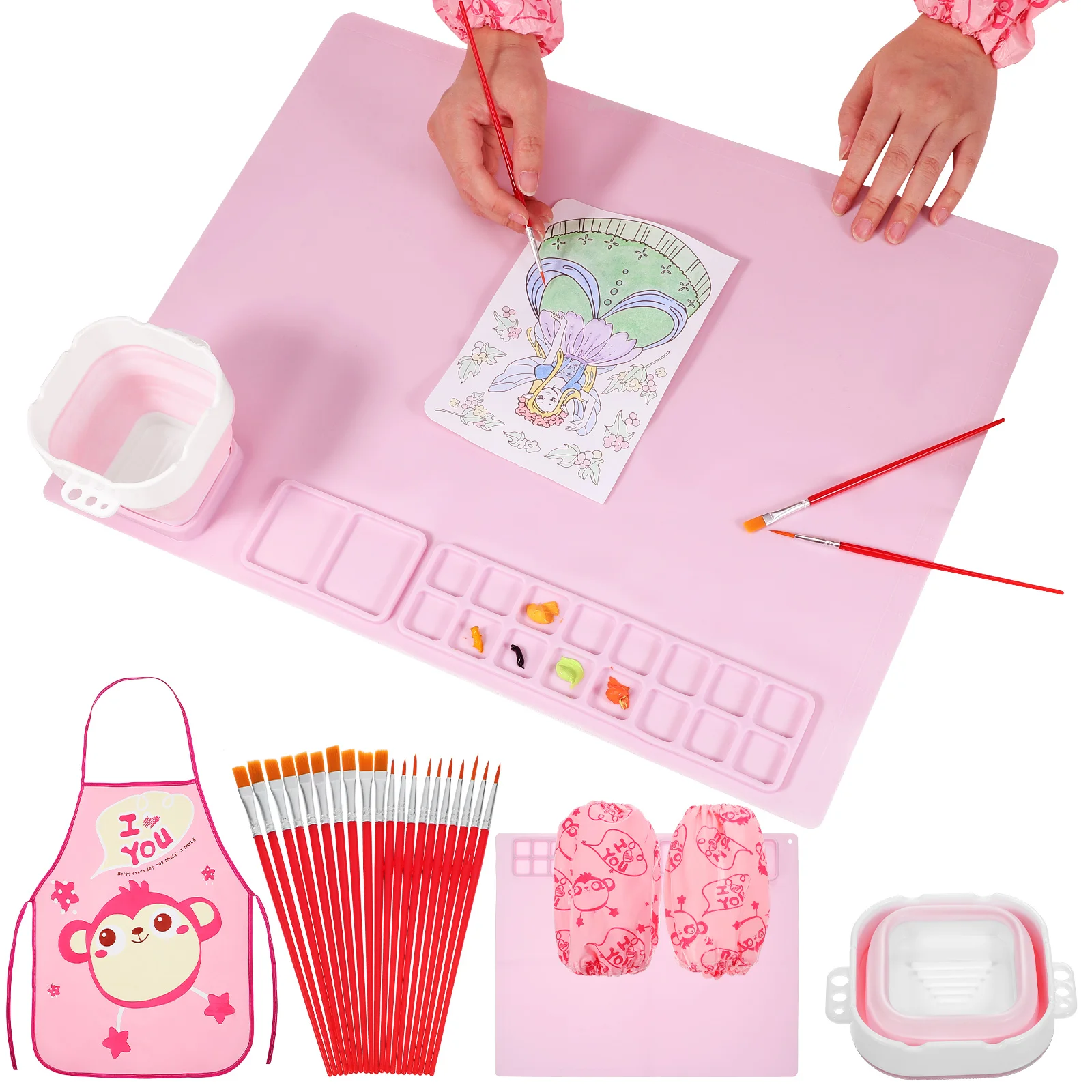 

Силиконовый коврик для рисования, Детские матовые коврики для акварели, многоразовые крафтовые коврики