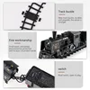 Electric Retro Trains Set Meal  Alloy Car Head  Track Train With Smoke, Light & Sounds Creative Decor Train Model Party Gifts 4