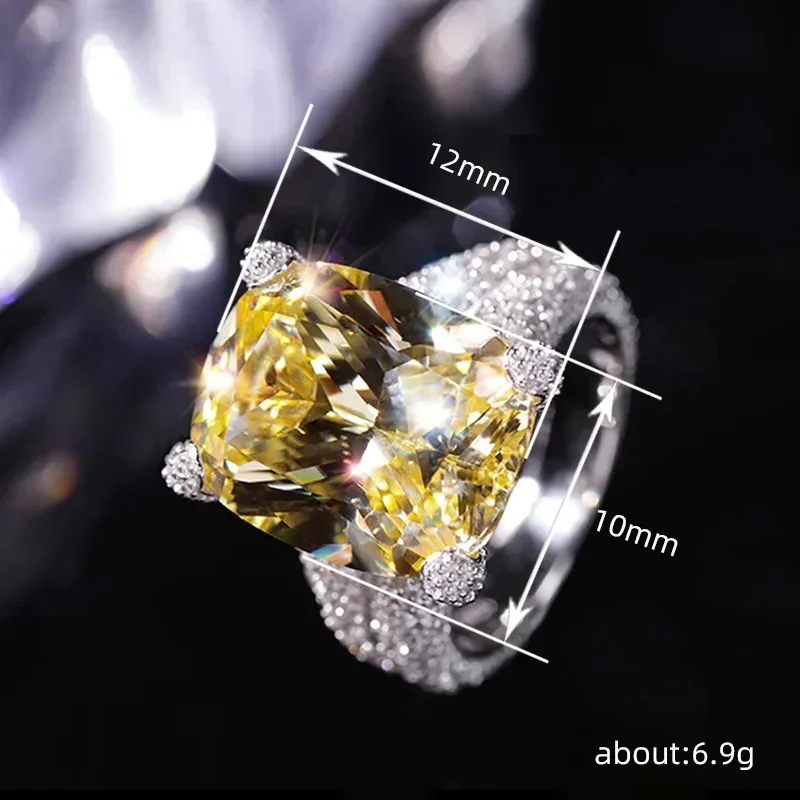 2026 New Geometric Luxury Ring with European and American Style, Dense Set Round Zircon, Elegant Noble Yellow 5