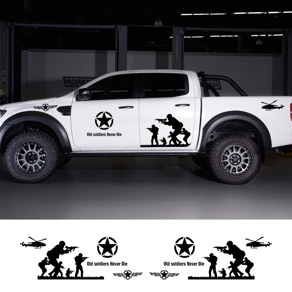 

Автомобильные наклейки кузова пикапа двери боковые наклейки для Mitsubishi L200 Triton Nissan Navara графика виниловый декор крышка автомобильные аксессуары