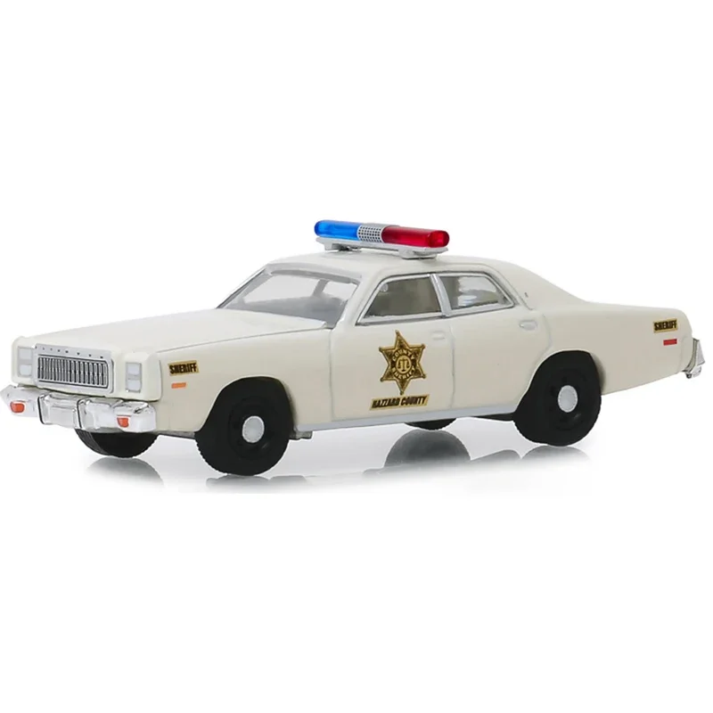 1:64 Scale 1977 Plymouth Fury Police Car Hobby ALloy Simulation Car Model Hazzard County Souvenir Collection Ornament Souvenir