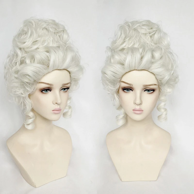 

Marie Antoinette Cosplay Wigs Princess Medium Length Curly Heat Resistant Synthetic Hair Wig
