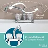 Tehila Basics 21-Gallon White Freestanding Utility Sink with Chrome Finish 2-Handle Faucet, 5