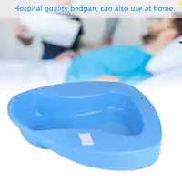 Plastic Stable Bedpan Heavy Duty Anti-Spill Reusable Thick Bedpan for Bed-Bound Patient Elderly Disabled Adult Travel Device 1