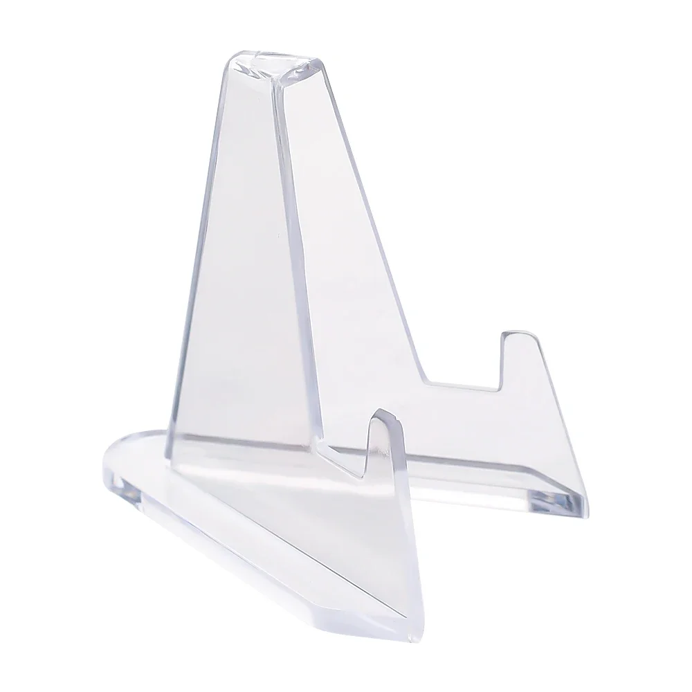 10/1 세트 투명 아크릴 코인 디스플레이 스탠드 홀더 소형 이젤 랙 트레이딩 카드 탑 로더 홀더 Kpop 아이돌 카드 지원 -  AliExpress