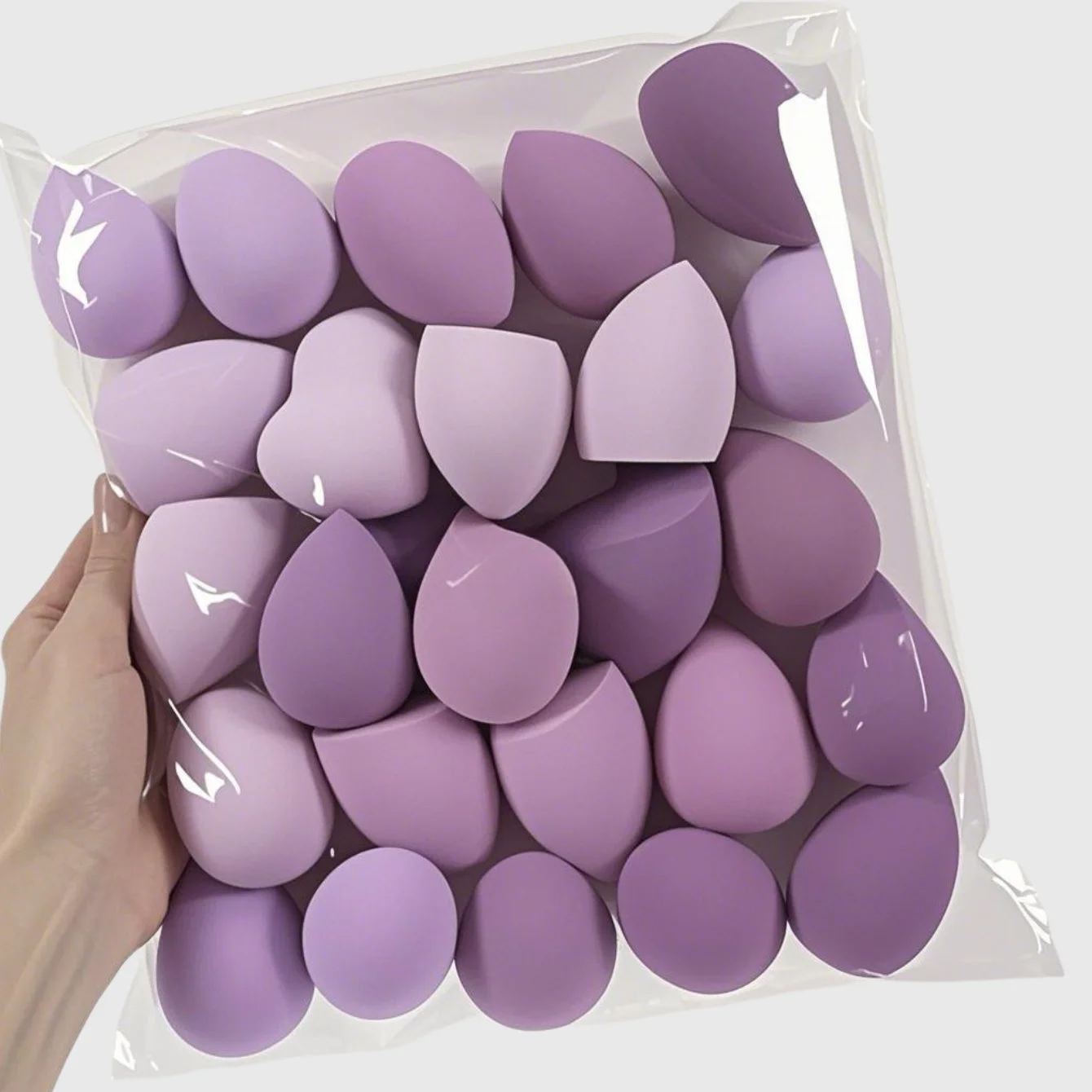 8Pcs Hydrophilic Makeup Sponge Set - Assorted Shapes & Powder Foundation | Non-Latex Flawless Application Professional Kit