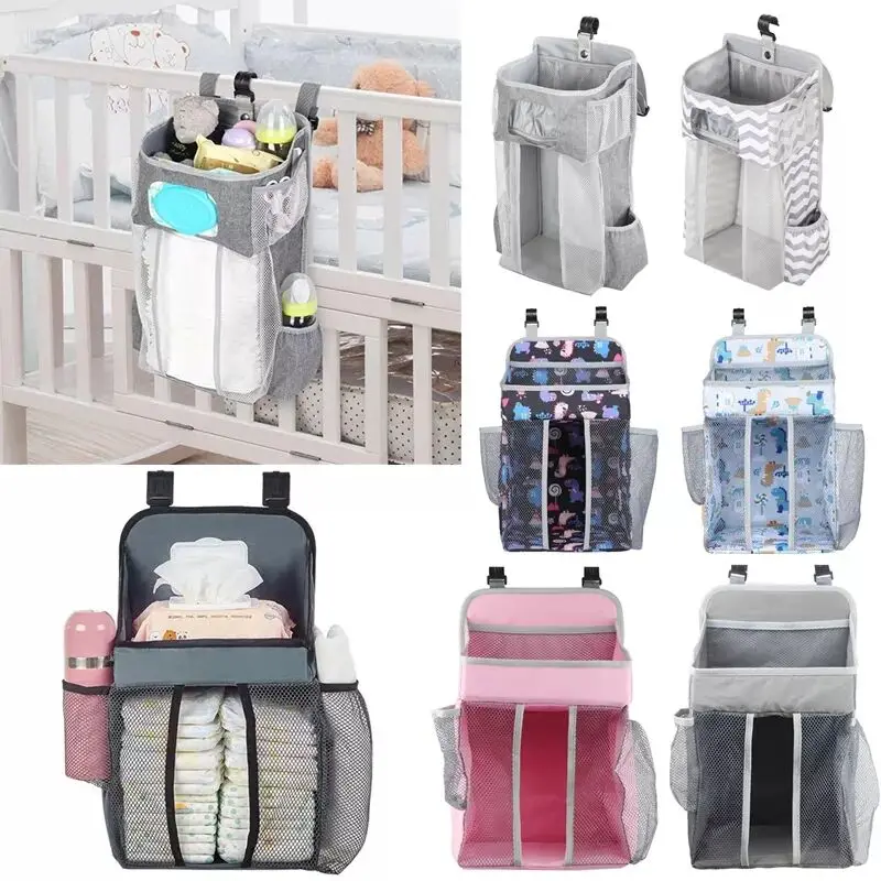 Baby Bed Hanging Bag Crib Organizer for Infant Essentials Portable Diaper Storage Cradle Bag Bedding Set Diaper Bag Stroller bag