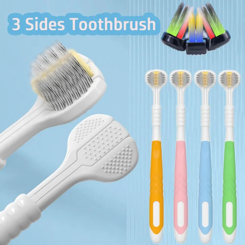 New U-shaped Three Sided Toothbrush 3D Fully Wrapped Adult Household Cleaning Brush Gift Soft Bristled Tooth Care for Daily Use