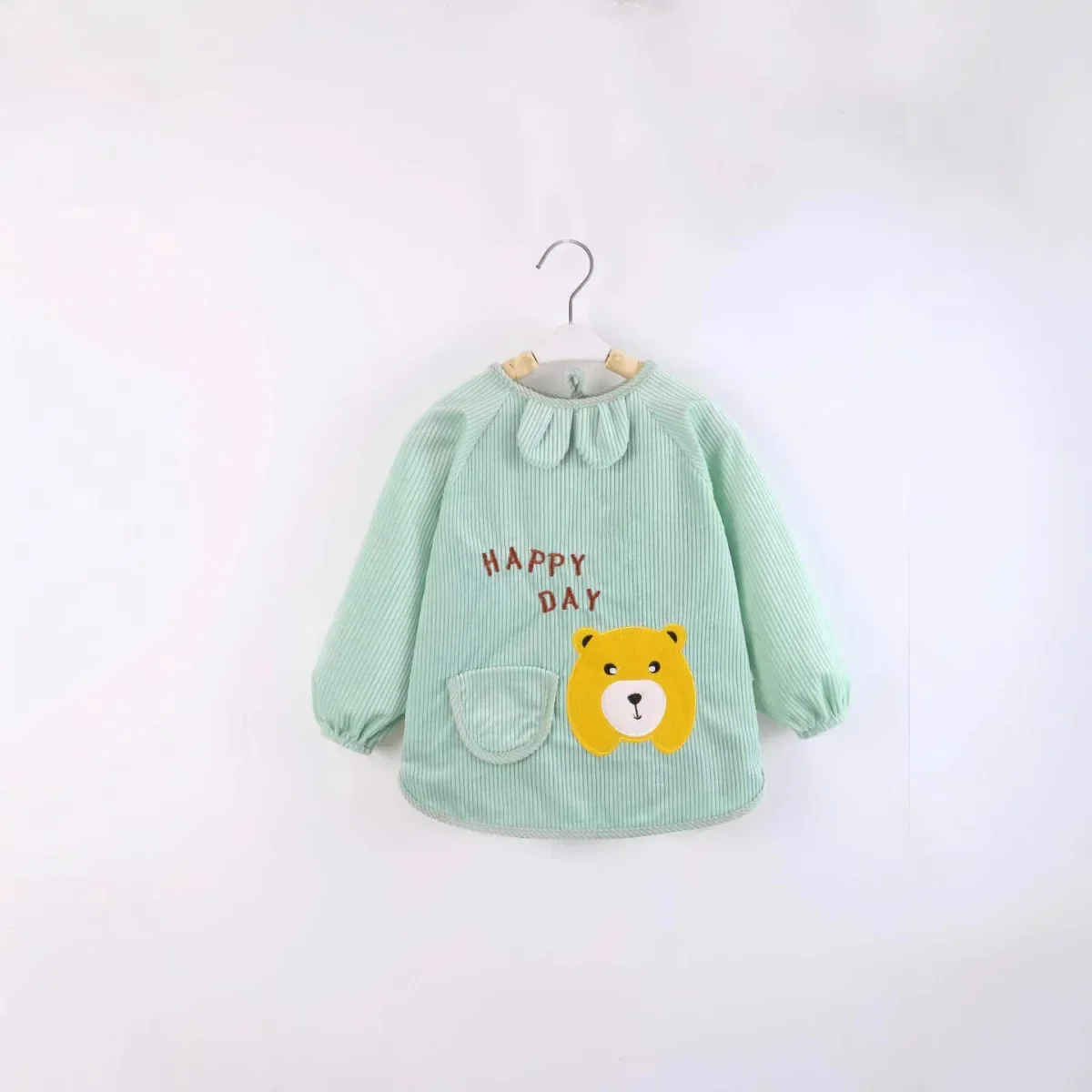 Pure Cotton Baby Feeding Apron Long Sleeve Autumn Winter Style Child Eating Coverall Dirt Resistant Protective Clothing