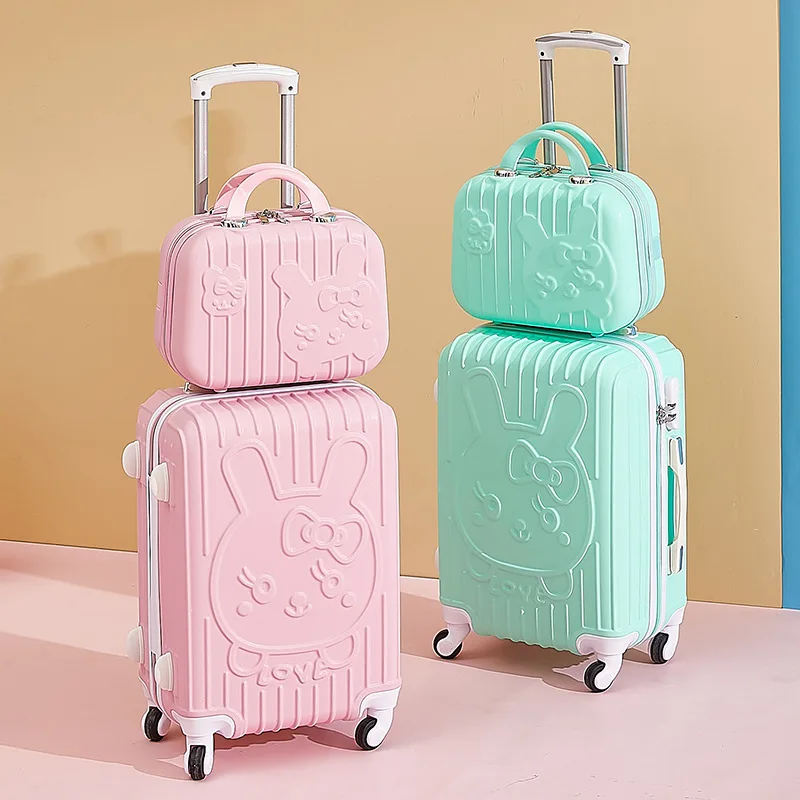 Trolley Luggage Bag Cute Cartoon Rolling Luggage Case 20 Inch Password Carry on Luggage with Wheels Student Hand Luggage